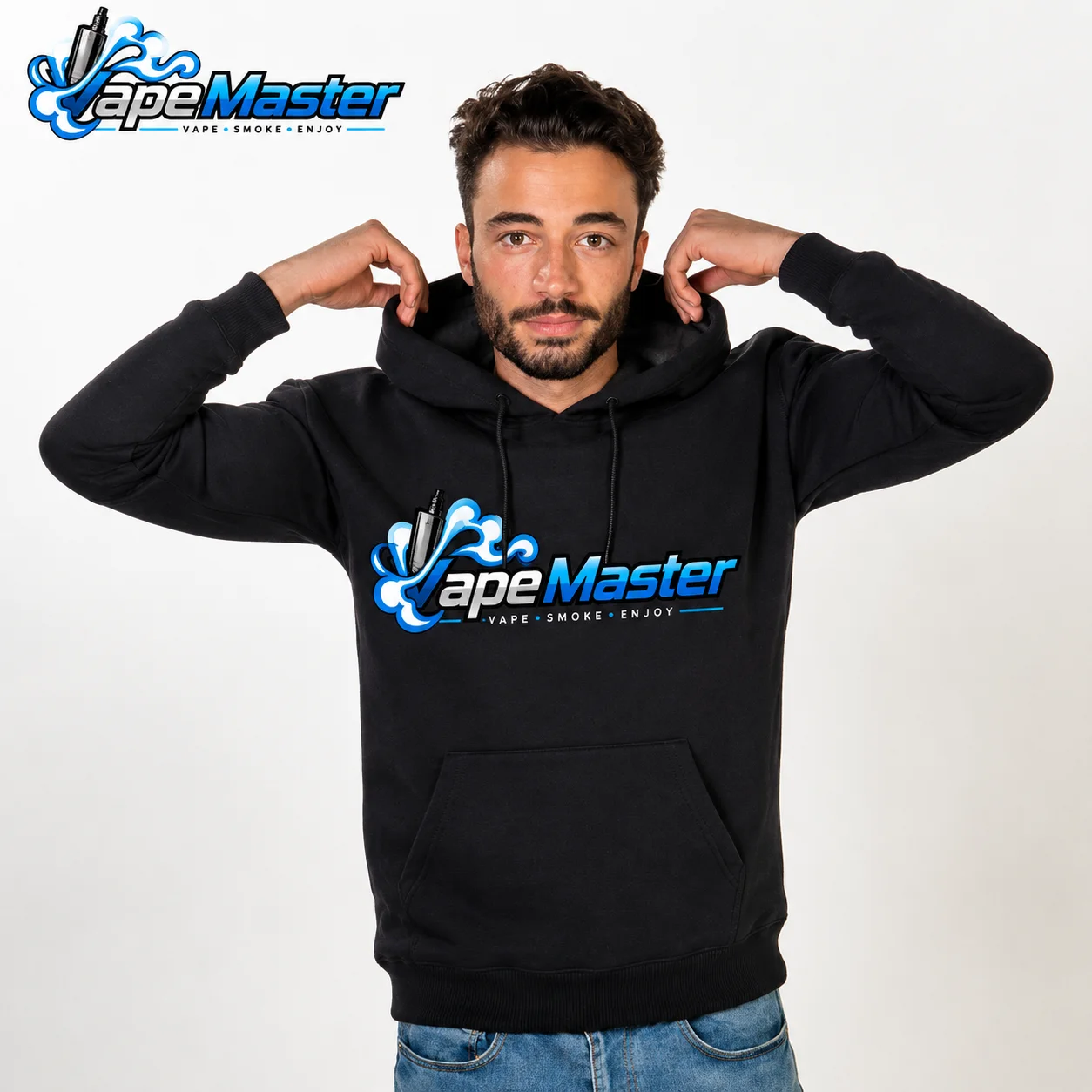 Zamnesia embossed hoodie | Black